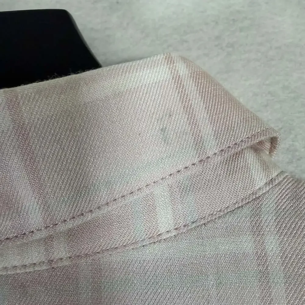 Marine Layer Shirt Womens Medium Paige Button Down Ash Rose Plaid NWT Summer